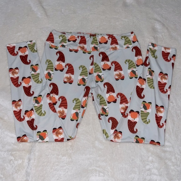 🍁🎃🍂 FALL GNOME PUMPKIN LEAVES LEGGINGS Women’s TC Tall & Curvy 14-22 XXL 1X 2X - Picture 14 of 14